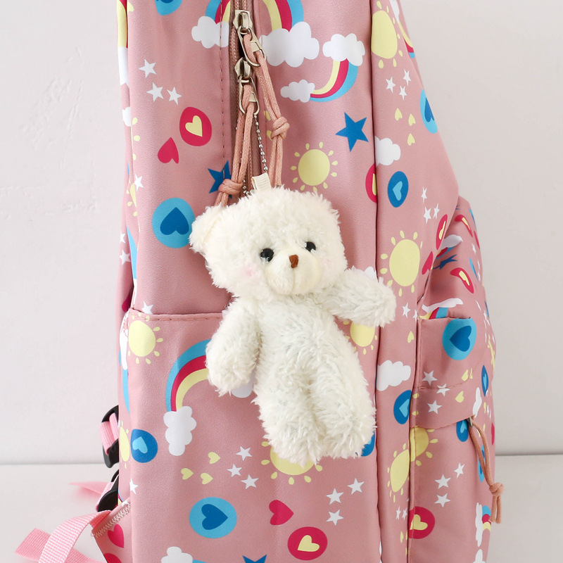 Conjunto de tres piezas de comercio exterior de mochila para estudiantes, mochila informal simple de estilo coreano, bolso para estudiantes de primaria y secundaria de gran capacidad