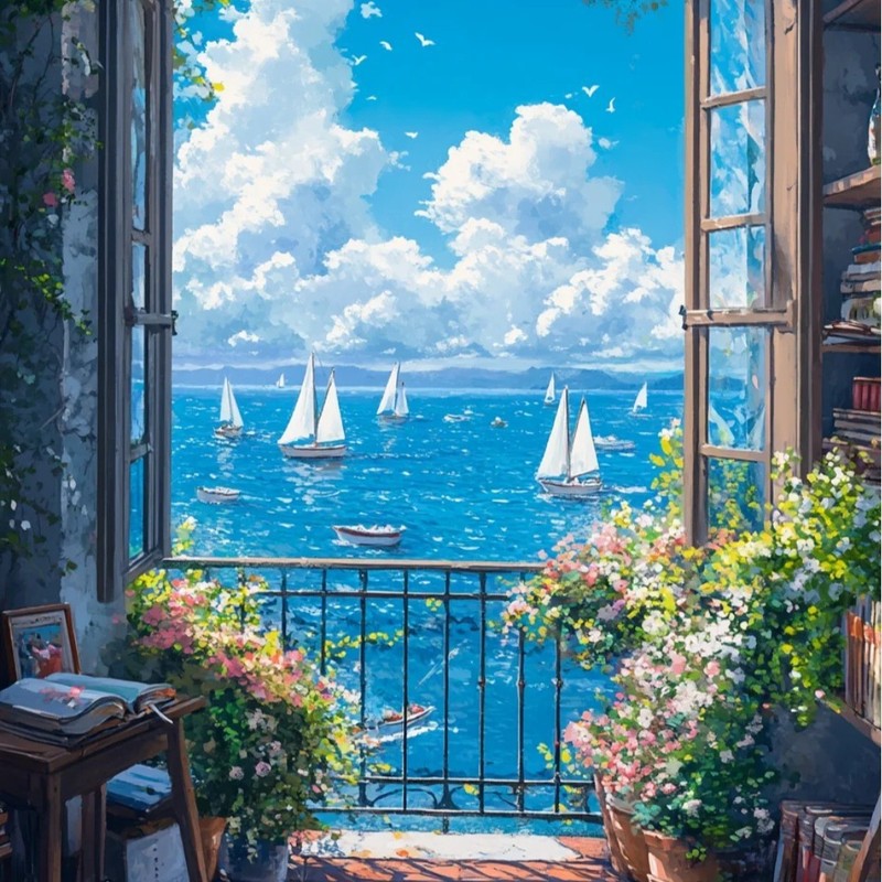 DIY デジタル油絵子供の手描きカラー着色油絵大人の減圧手描き装飾吊り絵画卸売|undefined