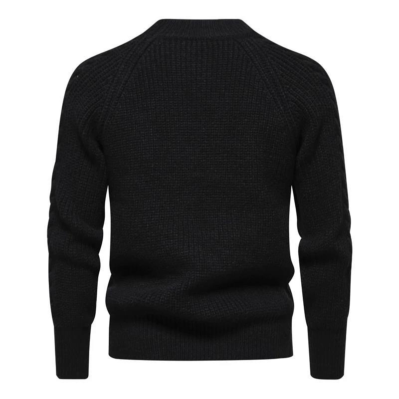 Herren Wollpullover Mit Rundhalsausschnitt Für Herbst Winter_voghion.com