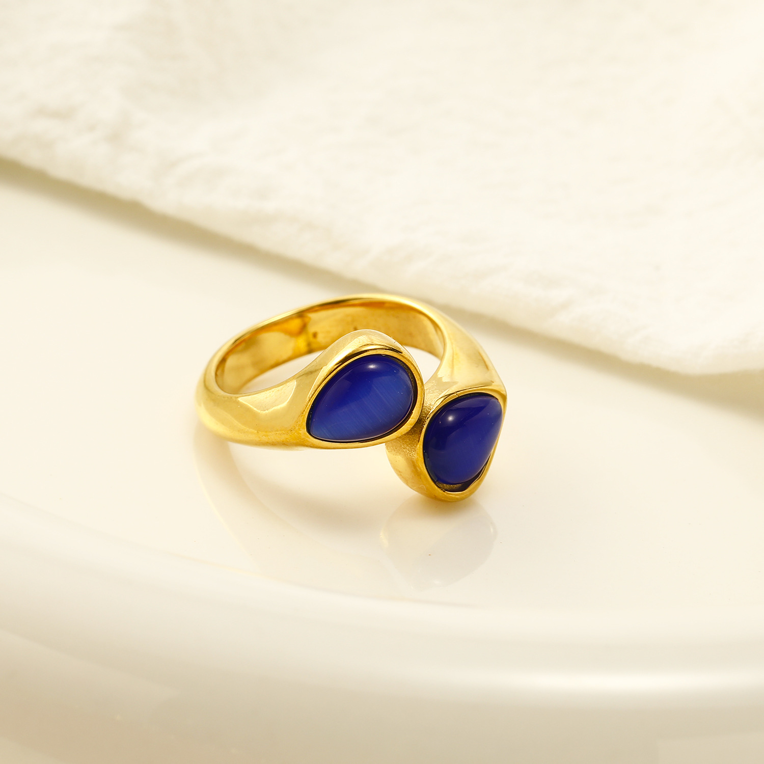 8g Weight Malachite, December Birthstone Turquoise, Cat's Eye Stone Inlay Material Rings Classification 1 Piece Quantity Banquet, Party Occasion Titanium Steel Material Geometric Pattern Women's Gender Plating, Inlay Design Elegant, Retro Style Elegant Retro Geometric Titanium Steel Malachite December Birthstone Turquoise Cat's Eye Stone Rings In Bulk 3