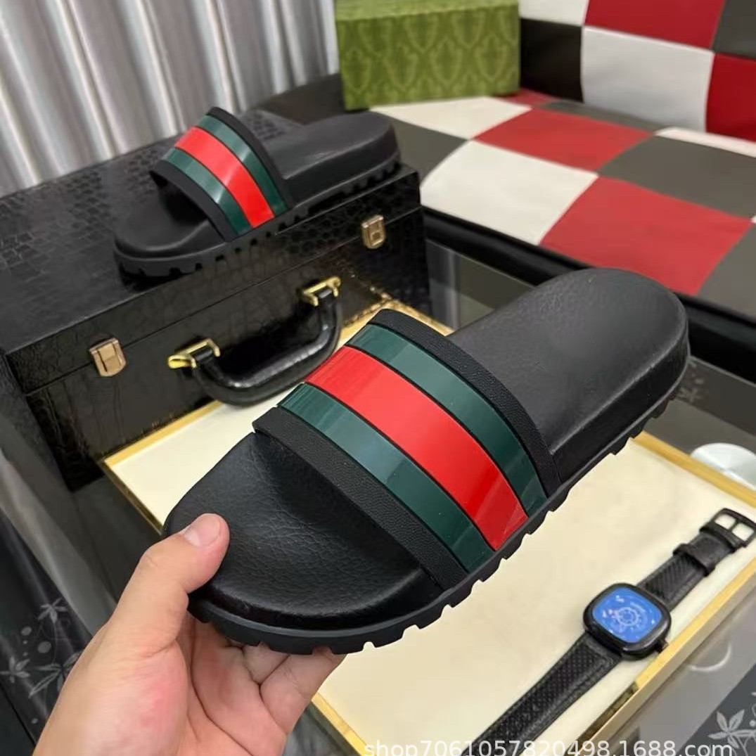 Estación europea de comercio exterior G casa zapatillas para parejas cómodas con una sola zapatilla de playa para el hogar