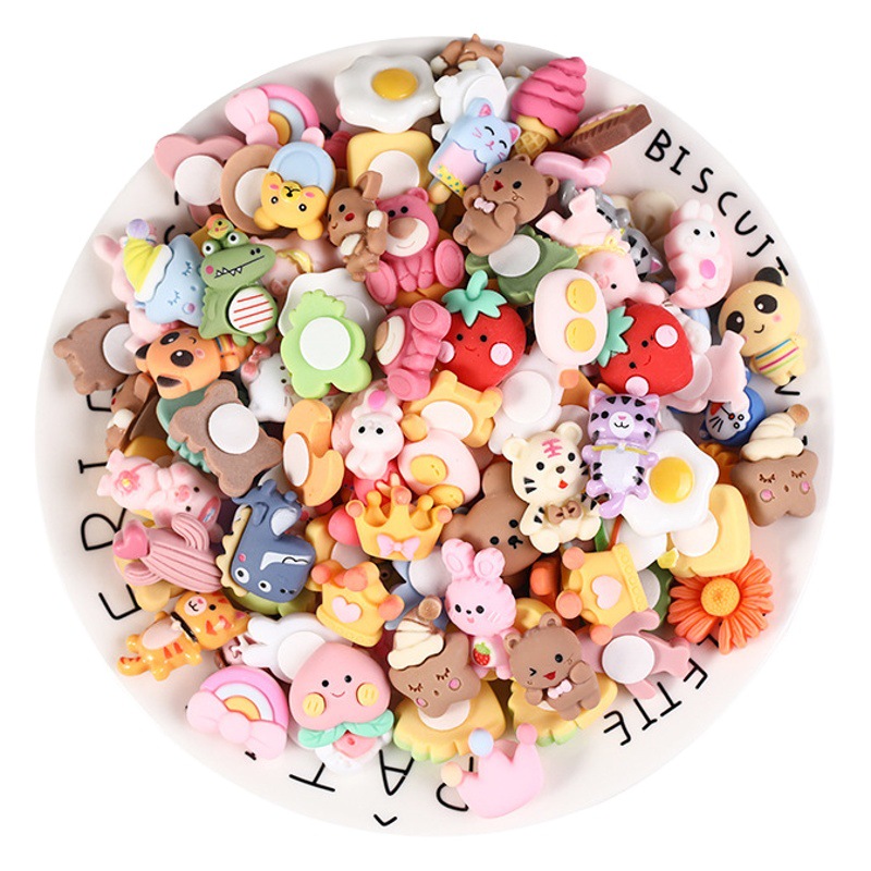 3D Stereo Water Cup Sticker Resin Accessories Cartoon Mixed DIY Mobile Phone Case Cute Traceless Glue Thermos Cup Refrigerator Magnet