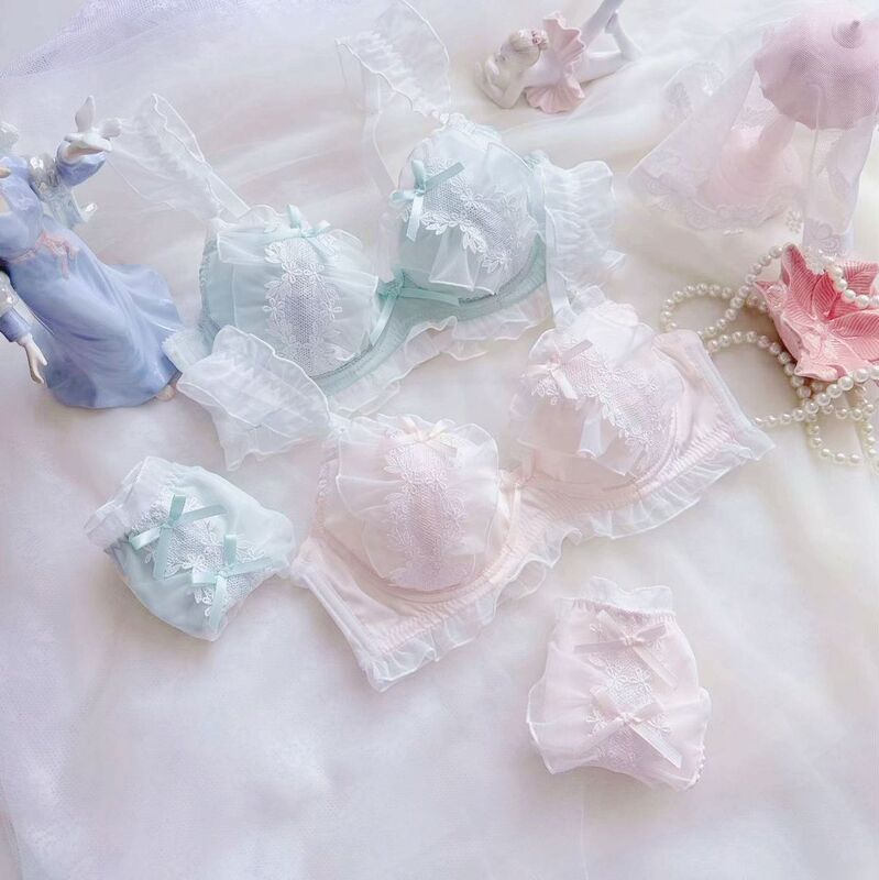 Japanese Style Fresh Daily Thin Cup Water Soluble College Style Student Girl Cute Gathered Sexy Underwear Bra Japanese Style Fresh Daily Thin Cup Water Soluble College Style Student Girl Cute Gathered Sexy Underwear Bra