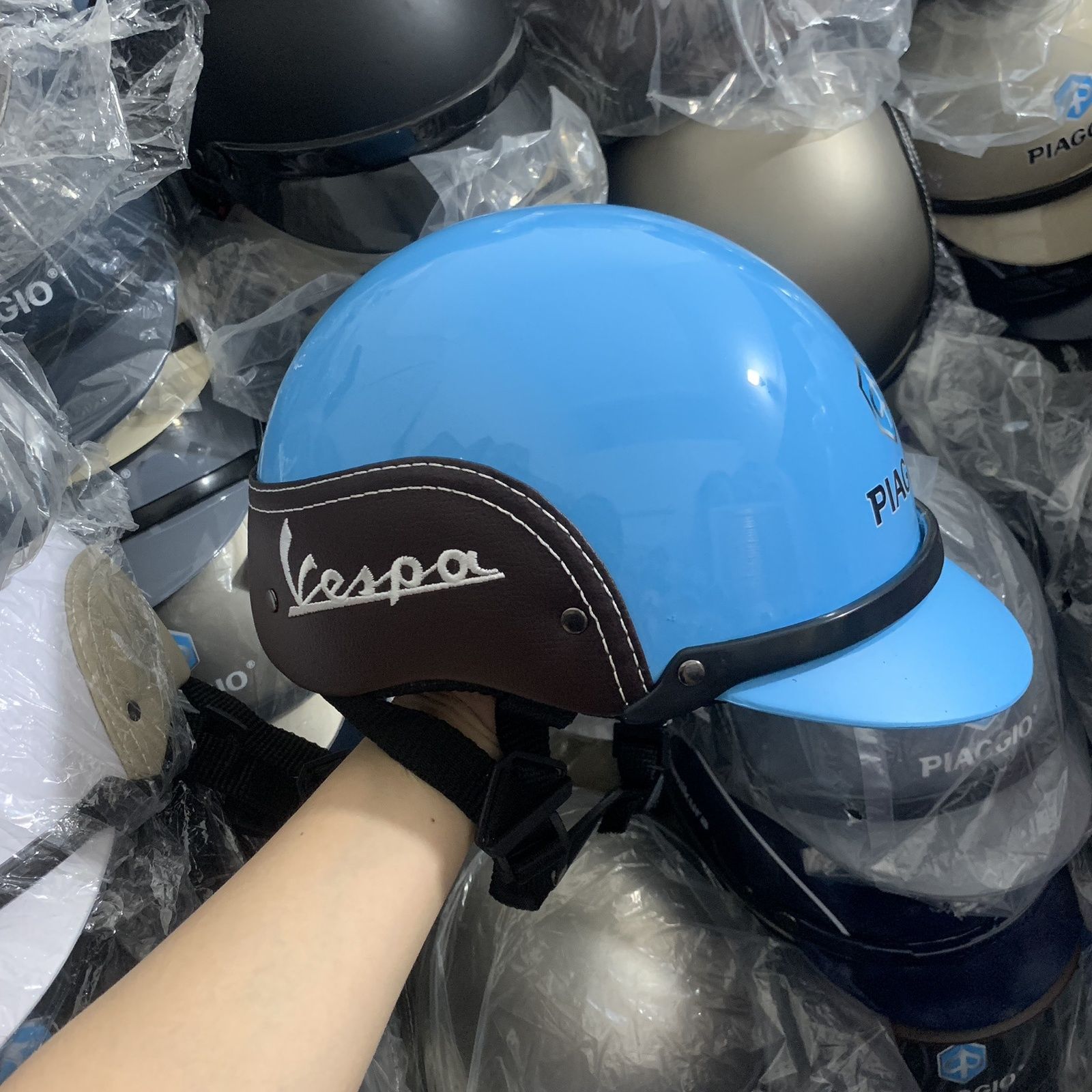 Auto Parts and Accessories, Piaggio Original Vietnam Import - ocean-blue-side-black