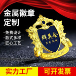 烤漆胸章定制校徽班徽金属徽章订做企业活动周年纪念珐琅胸针订制