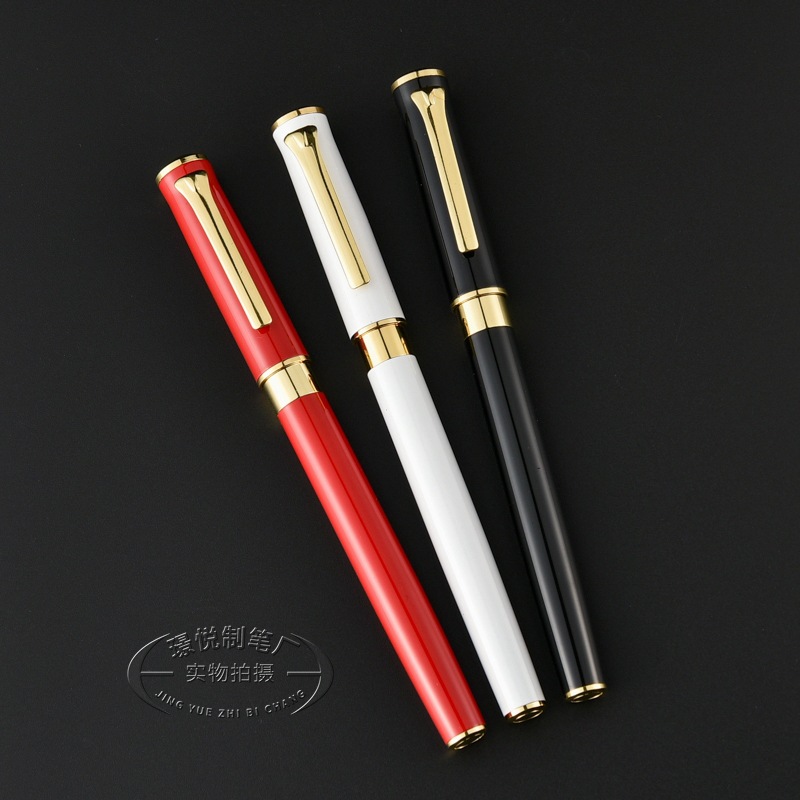 Wholesale Spot Black Metal Signature Pen Pull Cap Metal Pen Corporate Business Advertising Gift Pen Ballpoint Pen
