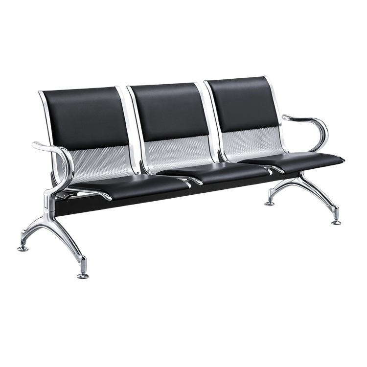 silla de fila de tres personas silla de espera de hospital silla de infusión silla de descanso de asiento público silla de espera de acero inoxidable image 6