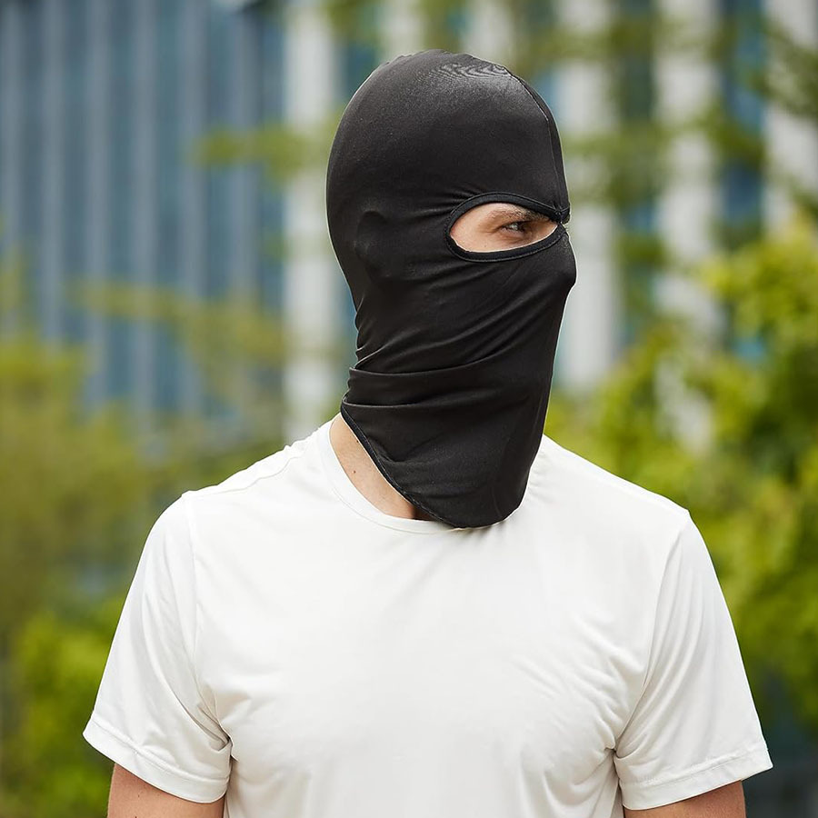 Hada para hombre, máscara de protección solar de verano, máscara facial, ciclismo al aire libre, natación, casco de doble orificio, casco de deportes de cara completa, capucha al aire libre