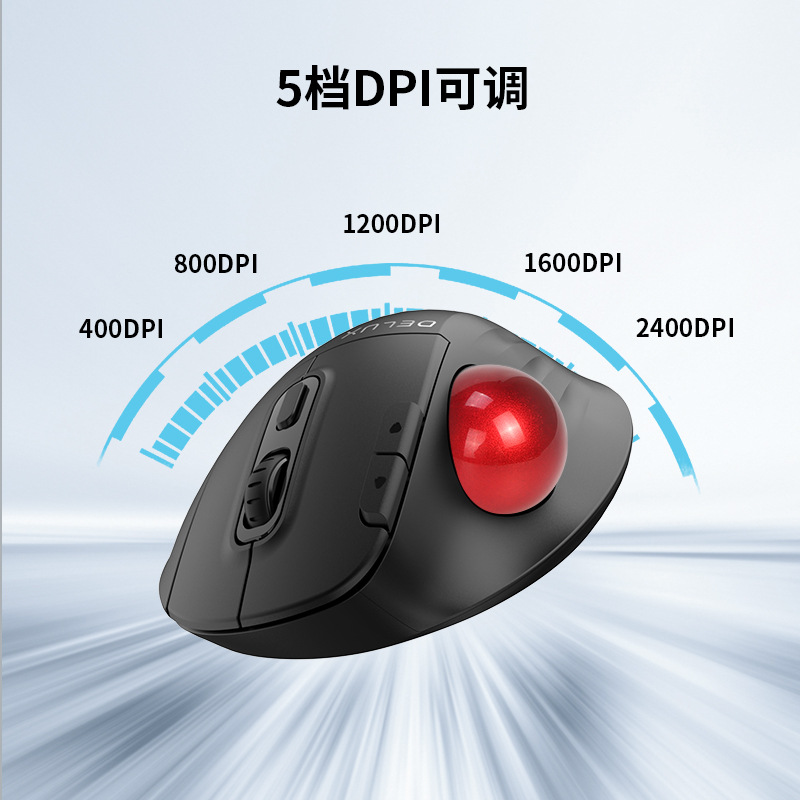 Colorido MT1 Trackball agarre Bluetooth inalámbrico anti-ratón mano rodillo de cuatro vías ratón portátil de escritorio