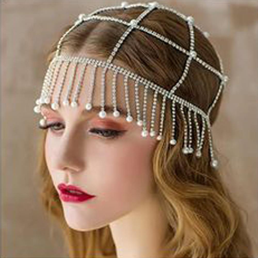 Amazon moda clásico transfronterizo nuevo estilo bohemio perla diadema estilo étnico rhinestone accesorios para el cabello
