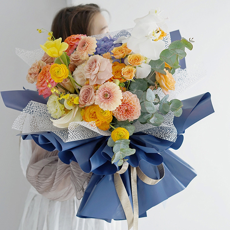 Papel de color sólido estilo coreano papel de regalo de flores macaron monocromo Ouya papel ramo de rosas papel de regalo de flores tienda de flores florales