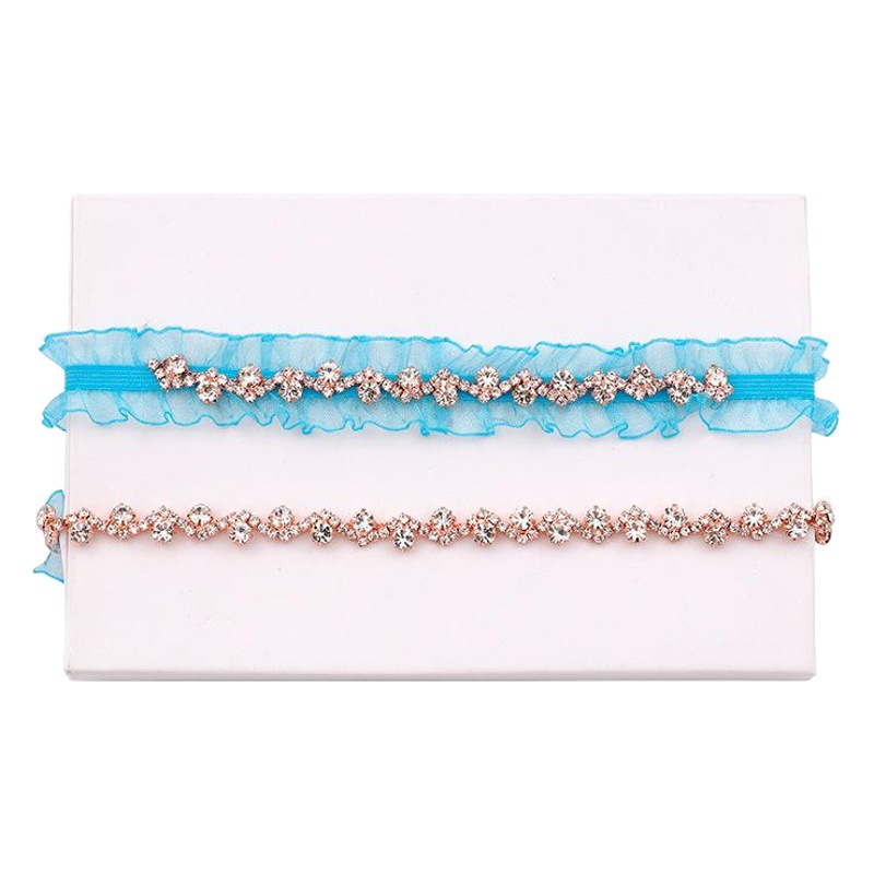 Foreign Trade Sexy Lace Rhinestone Garter Belt Leg Ring Mesh Lace Thigh Ring Lace Bridal Wedding Garter Belt