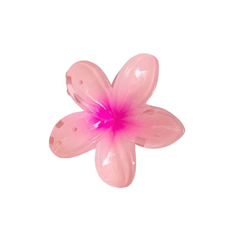 Fermaglio a forma di artiglio di plumeria, di tendenza tra Europa e America, per donna, colorato e versatile, ideale per la coda di cavallo alta._voghion.com
