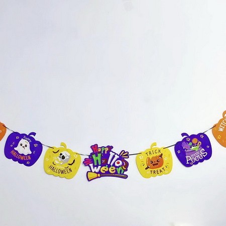 Pinjian Halloween decoración papel pull bandera centro comercial bar KTV decoración Halloween suministros pull bandera al por mayor