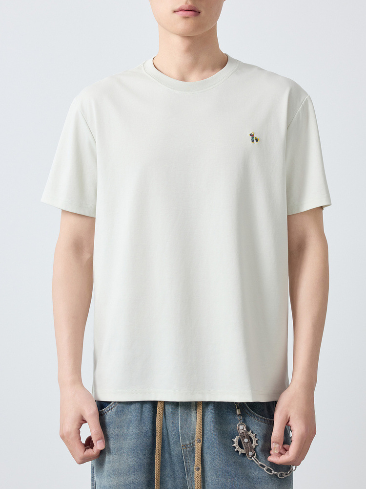 New High-quality Men's Embroidered Short Sleeved Men's 2026 Summer New Round Neck Men's T-shirt_voghion.com