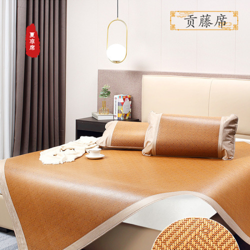 Kaicheng summer rattan mat ice silk mat kit rattan straw mat home bedding dormitory washed mat wholesale