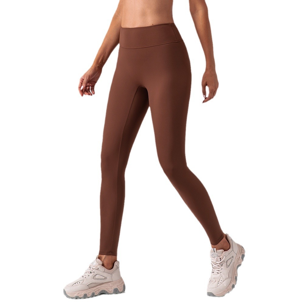Europa y América Pantalones de yoga de cintura alta transfronterizos Pantalones de entrenamiento sin líneas avergonzadas Ropa de yoga deportiva
