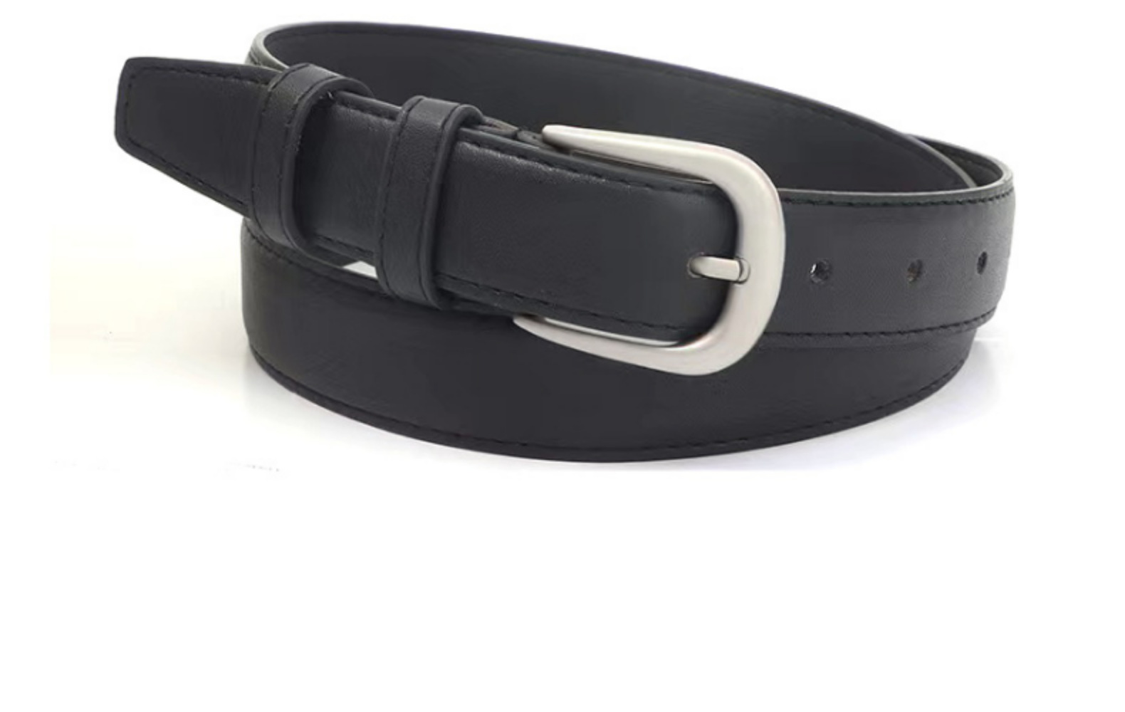 Cinto feminino com fivela prateada, acessório de cintura_voghion.com