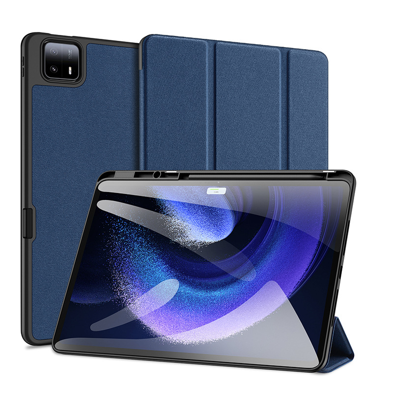 Aplicable a Xiaomi Pad6Max Tablet funda protectora Xiaomi14-inch Tablet funda tri-fold resistente a caídas Flip Funda de cuero
