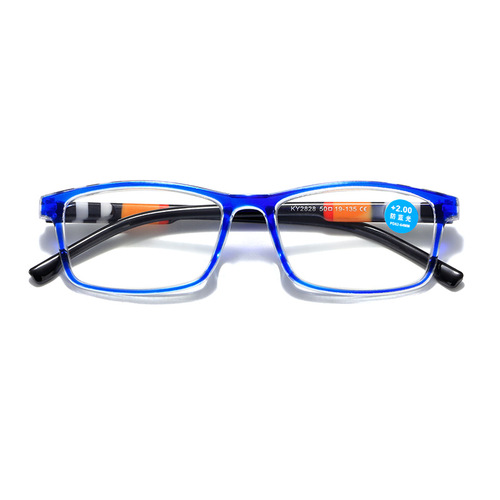 Stylish Print Anti-blue Light Spring Leg Reading Glasses, Street Vendor High-definition Elderly Reading Glasses