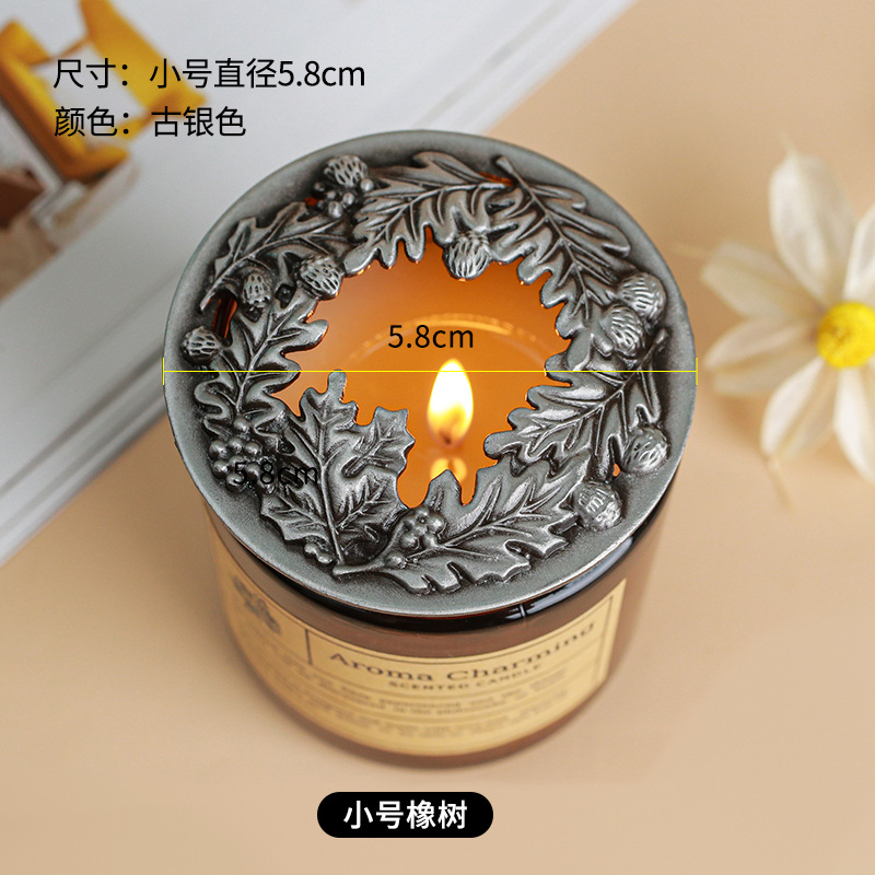 Aleación de velas de aromaterapia hueca cubierta inteligente de recolección de calor anti-pared aromaterapia cubierta a prueba de polvo cubierta de la vela accesorios al por mayor