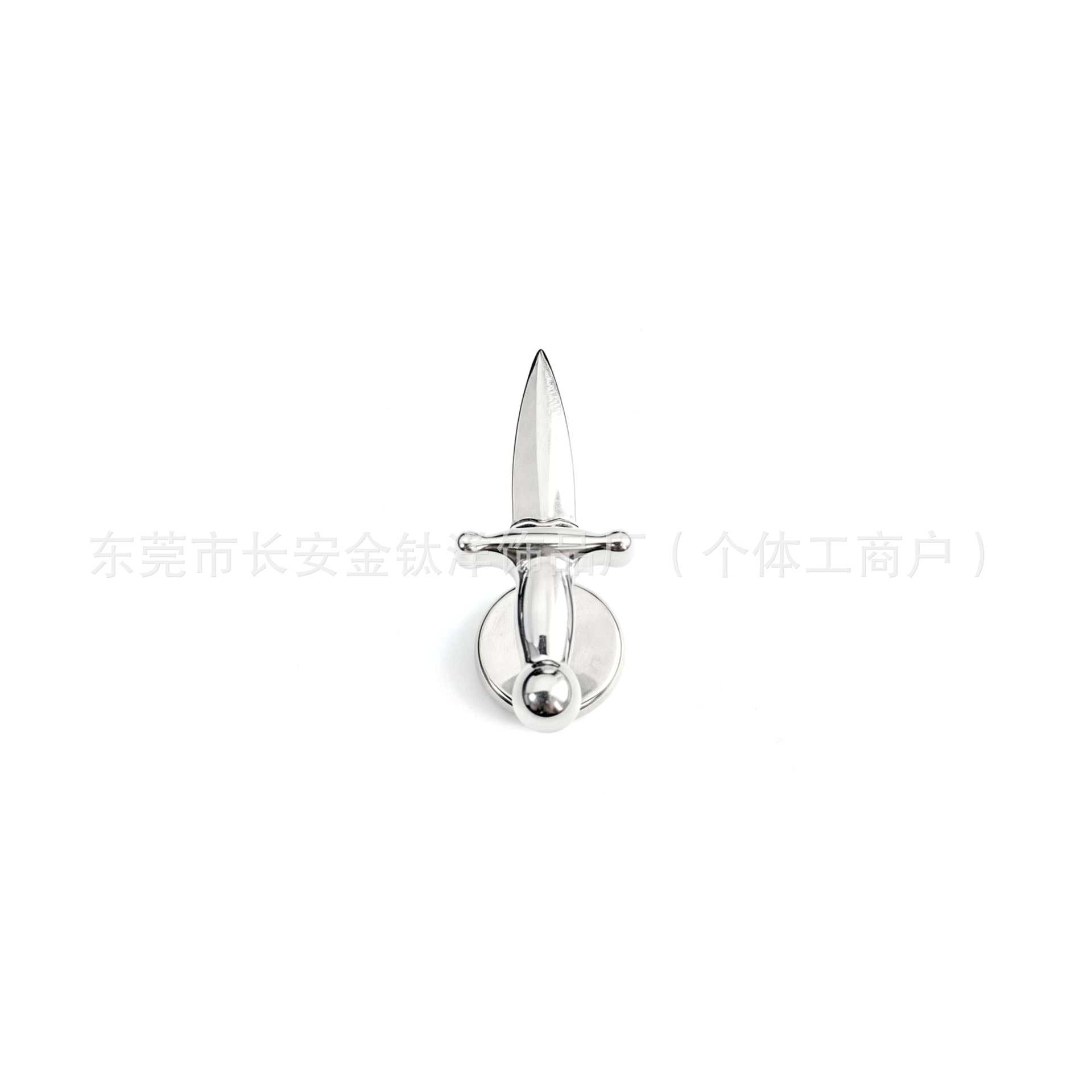 F136 Titanium Internal Thread Cross Dagger Lip Piercing Labret Stud 1.2mm x 14mm detail image 4