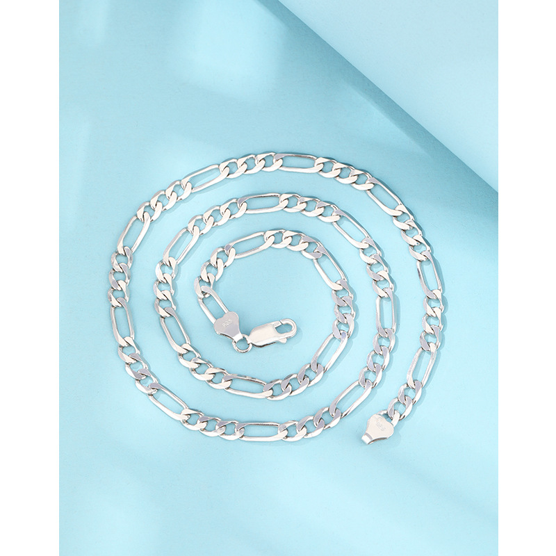 5mm coches de 3 a 1 collar hombre 925 plata esterlina moda europea y americana hip hop transfronteriza alta sensación cadena clavícula mujer