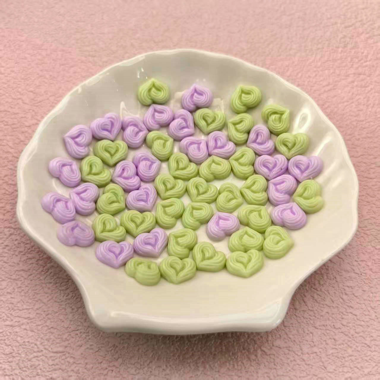 爱心彩色漩涡糖果微缩仿真迷你diy树脂配件材料奶油胶配件_1