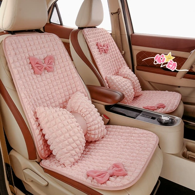 Seat cushion, seat cover: puff bow three-piece set cute