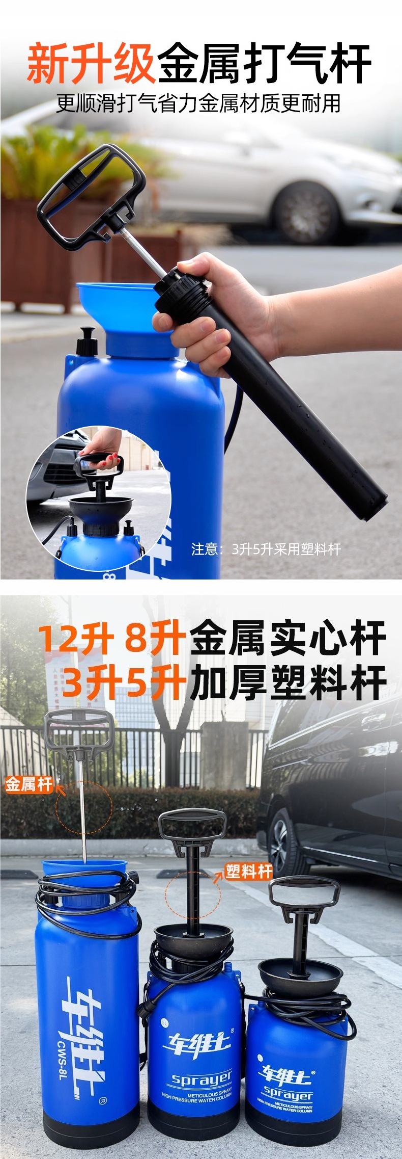 Car Wash Machine Manual Car Wash Machine Household High-Pressure Car Portable Foam Spray Bottle Water Gun Motorcycle Battery Car Artifact