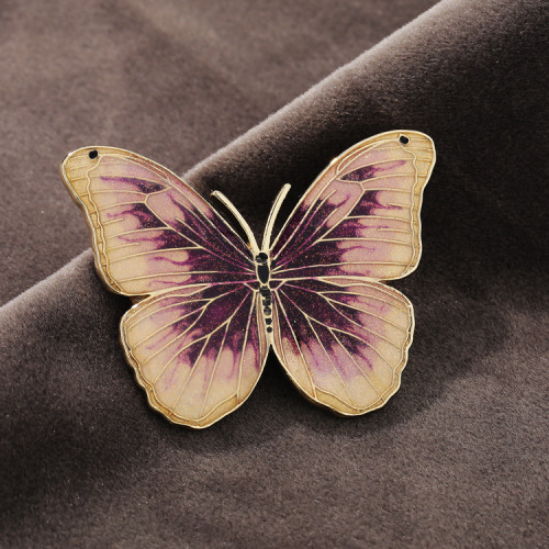 Butterfly Painted Oil Coat Pin, New Fashion, High-End Women's Design, Unique, Exquisite, Small Luxury, Distinctive Suit Pin