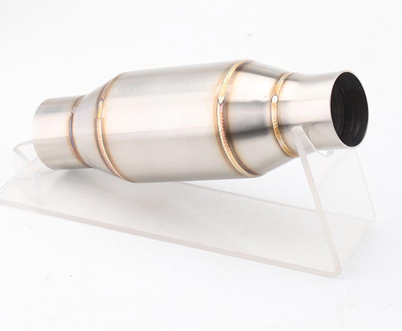 Motorcycle Modified Exhaust Pipe Silencer Plug Modified Stainless Steel Three-Layer Back Pressure Package Exhaust Pipe Middle Section Silencer Drum
