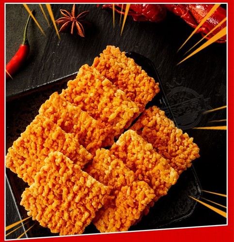 Liangyue Big Brother Glutinous Rice Crackers, Flavorfully Explosive—132g Packaged, Featuring Spicy Crawfish & Sichuan Pepper Flavor—A Viral Sensation in the World of Snacks and Casual Foods