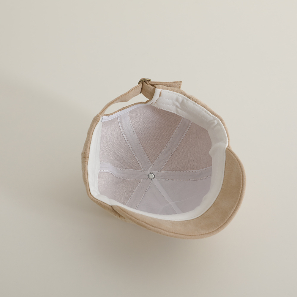 Sombreros infantiles primavera y otoño para hombres de piel de ciervo moda otoño y invierno para niños gorras de lengua corta gorras de béisbol para niños