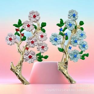 Korean temperament drop oil flowers full branch brooch high-grade plum brooch simple versatile corsage coat accessories wholesale