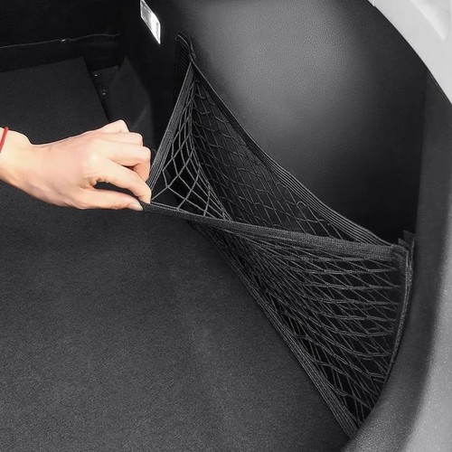 Car trunk storage net with Velcro, car rear cargo utility storage net, car item bag fixing magic tool