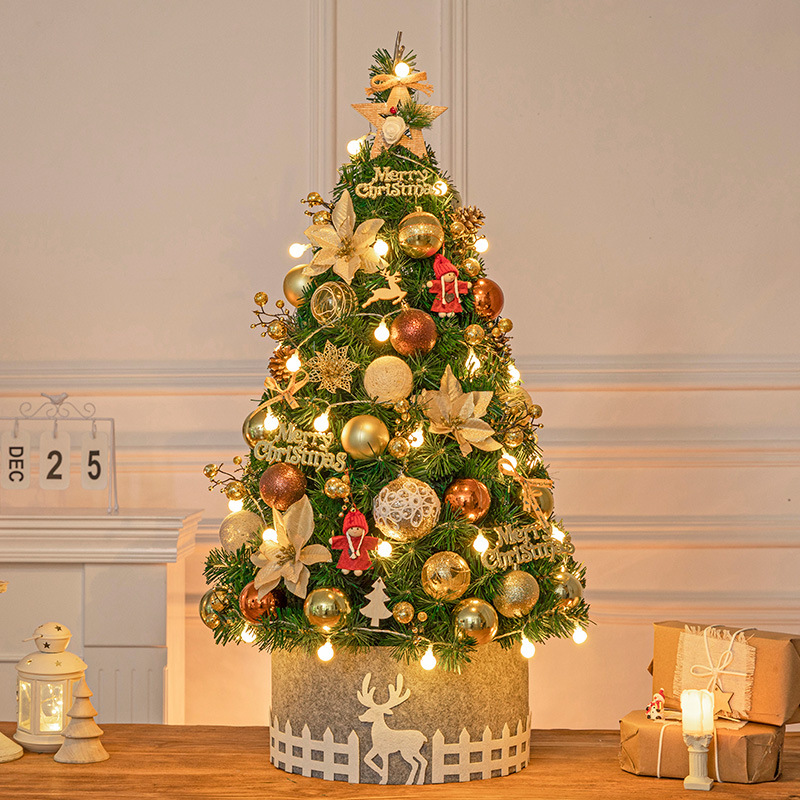 Hong kong heng árbol de navidad decoración de escritorio rojo pequeño conjunto de decoración navidad nórdico internet celebridad decoración simulación árbol