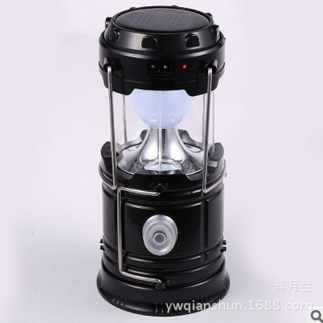 Luz de camping al aire libre Super brillante LED Luz de caballo Luz de camping luz de emergencia luz de la tienda luz recargable portátil luz solar