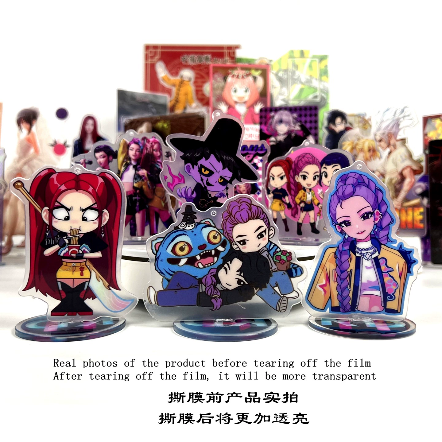 Периферия K-Pop Demon Hunters' версии Q корейской волновой группы Demon Hunters' внутренний штемпель стойка