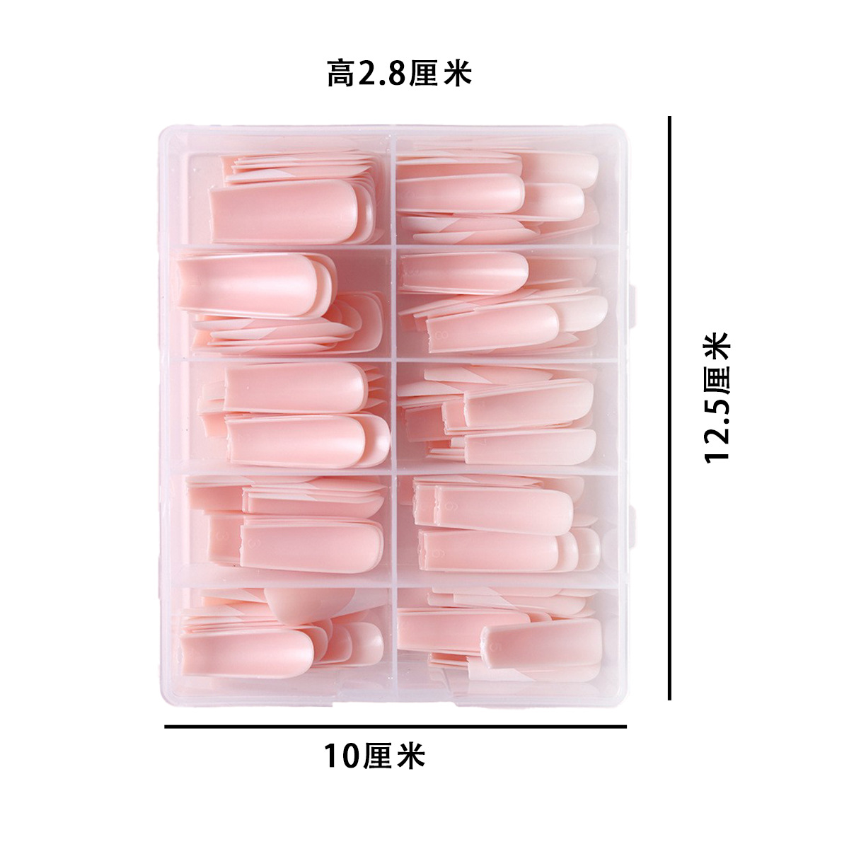 Fuente de fábrica directa de uñas al por mayor tubería de agua transfronteriza francesa, una caja de uñas largas 360 piezas de color sólido simple