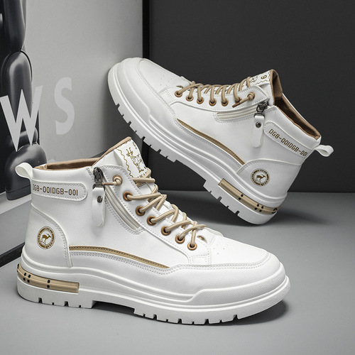 Men's Winter New Trendy Casual Ankle Boots - High-Top Shoes for Outdoor Work, Office, and Leisure with a Sense of Elegance
