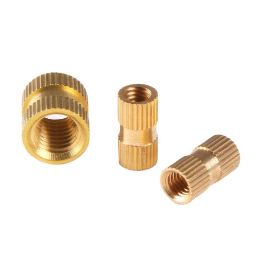 Copper nut roll embossed copper injection molded nut through hole blind hole copper clip part copper insert embedded part M2M3M4M5M6M8
