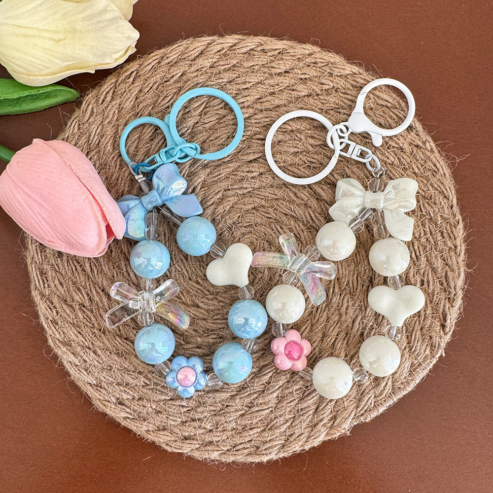 Arco de cuentas colgante llavero colgante decoración estrella de cinco puntas colgante caso de teléfono móvil colgante bolso de mujer colgante red