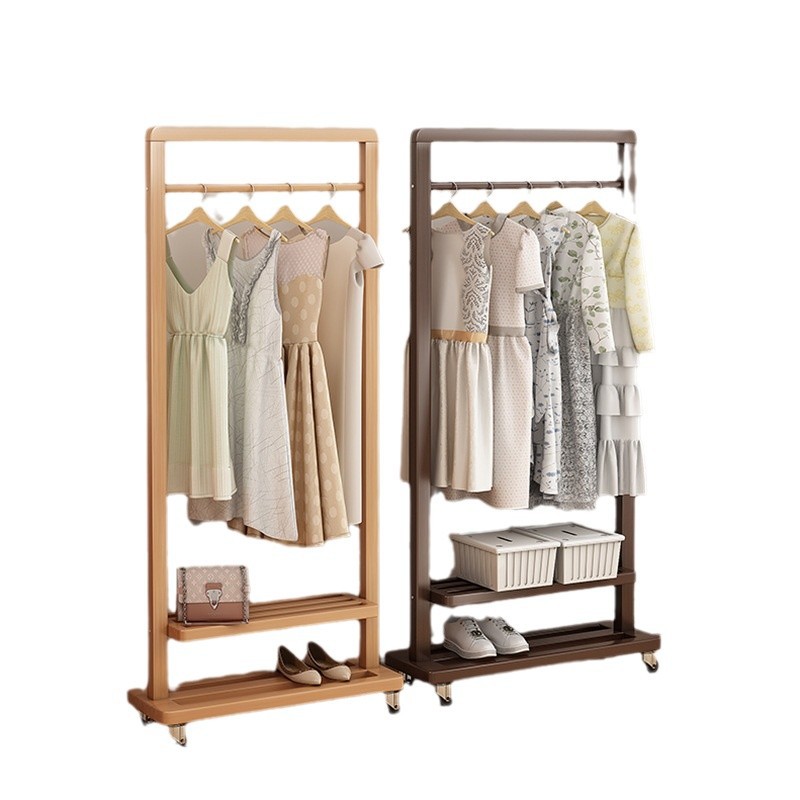 Perchas de piso a techo Dormitorio Perchas de piso Sala de estar para el hogar Muebles de madera maciza Net Net Bed B & B Perchero de hotel