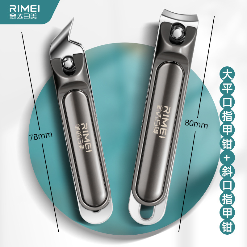 Tip nail clipper set archivo de corte de uñas tijeras de piel muerta home inclinado pedicura oro de uñas de alta calidad