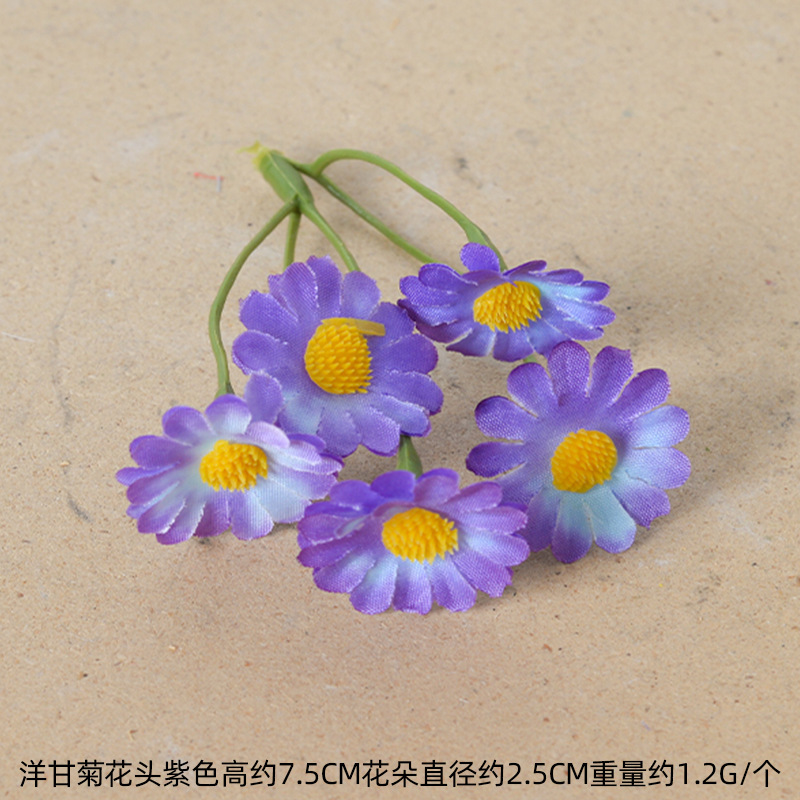 Simulación de flores falsas flores púrpura estilo Monet material DIY para la boda flor de broche flor flor flor flor de decoración diseño de guirnaldas