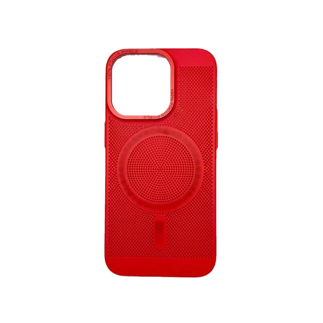 Funda Magnética Refrigerante para Teléfono Apple 16, Color Titanio Original, Compatible con iPhone 15 Promax, Ultrafina, Transpirable y Protectora