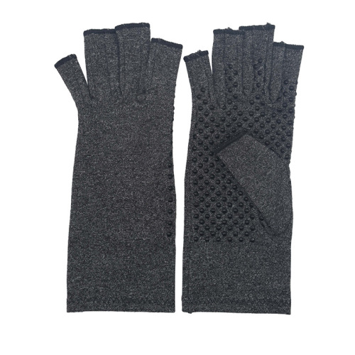 Cross-border pressure gloves, indoor fitness anti-slip gloves, hemp gray glue hand protection care gloves 