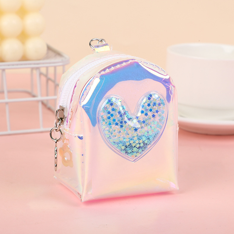 Unisex Heart Shape Tpu Zipper Kids Wallets display picture 12