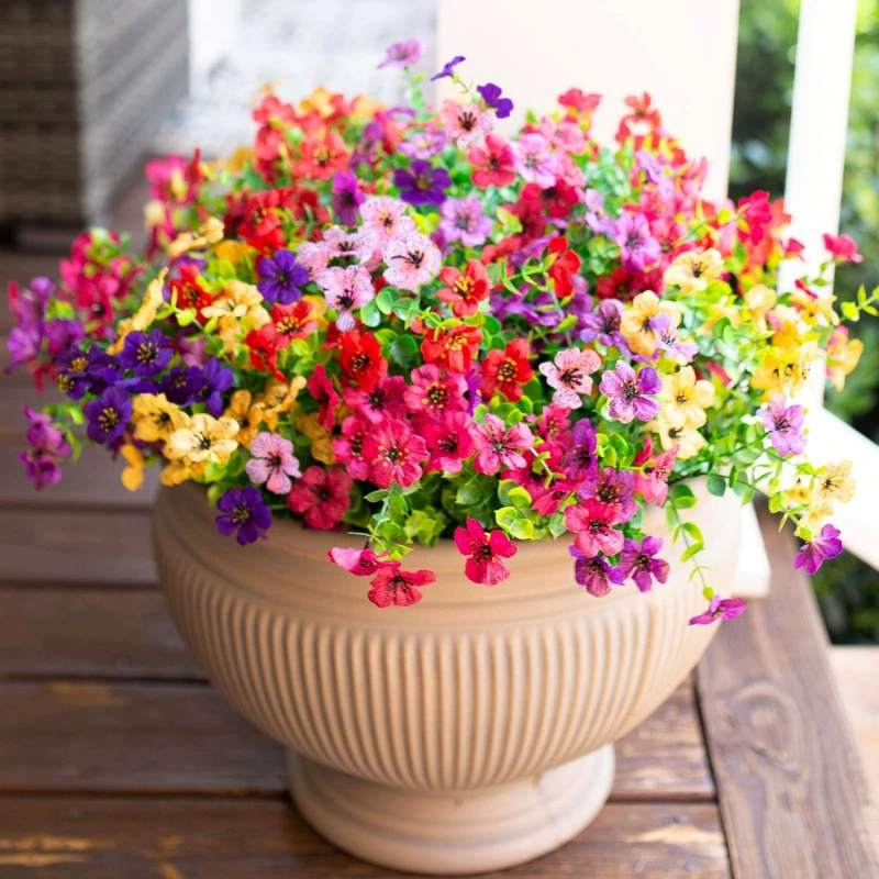 Искусственные цветы подходят для украшения дома на открытом воздухе и в помещении, искусственные цветы, ромашки и листья эвкалипта, искусственные растения, зеленые.